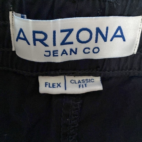 Arizona Classic Fit Shorts Men’s Black Sz XL Pull on elastic waist 8’ inseam - Picture 7 of 10